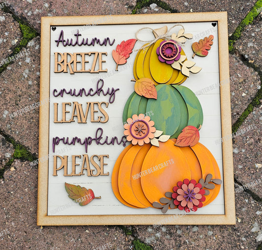 Autumn pumpkin sign